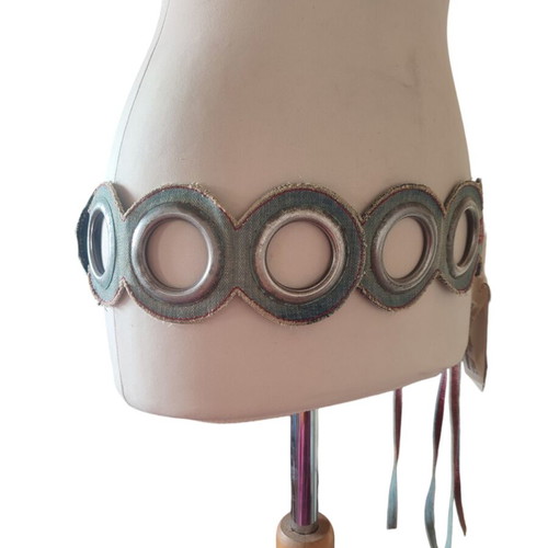 Ζώνη Miss Sixty vintage denim με μεταλλικούς κρίκους και ρυθμιζόμενο μήκος, καινούργια