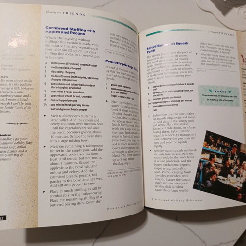 Cooking with Friends recipe book used from the Friends series