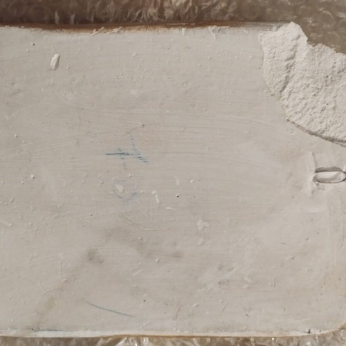 Plaster wall decor used with red door and columns 15x19 cm