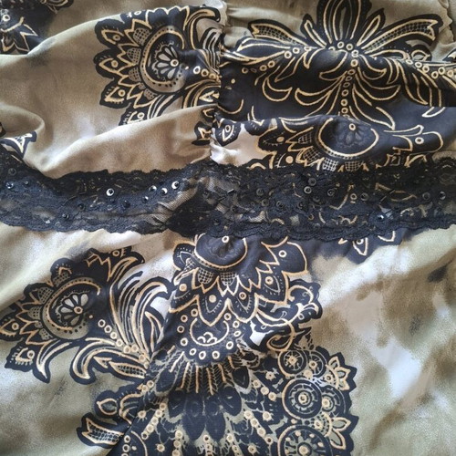 Morgan dress XS/S like new, olive with black and gold halter design