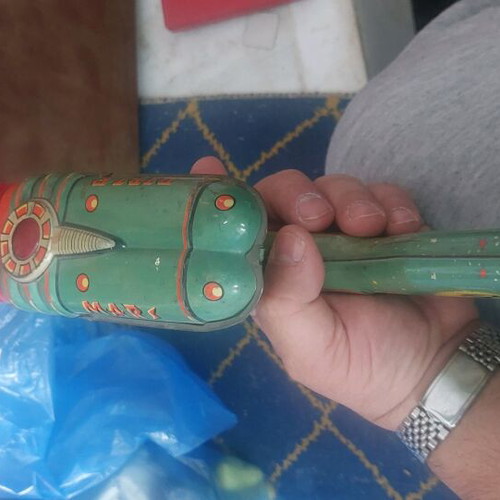 Mars Rifle Doub Le Barrel rare, functional with slight wear