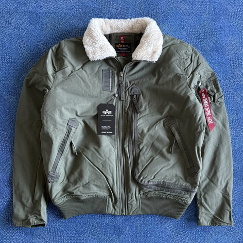 Alpha Industries DA-3 Bomber Jacket new, men's winter green polyester M/L/XL