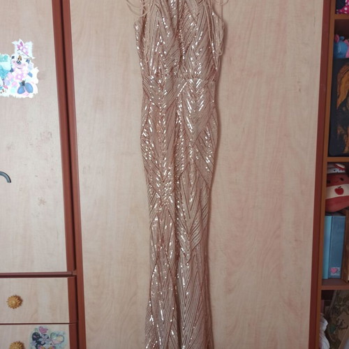 Evening dress bronze sequin medium like new