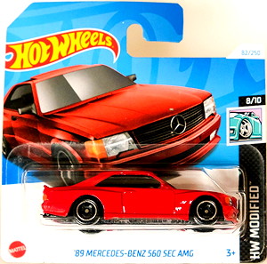 Hot Wheels 89 Mercedes-Benz 560 SEC AMG (Red)
