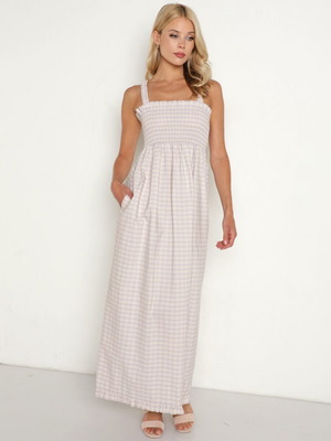 Levi's maxi dress new, XXL, pastel check with pockets