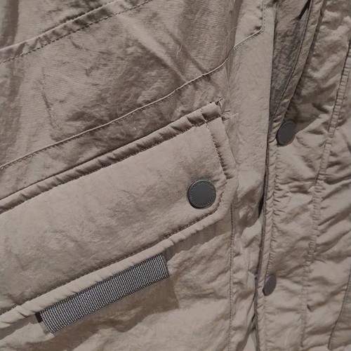 SMOG waterproof puffer vest with detachable hood, gray, XL/XXL