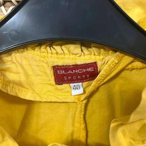 Blanche Sports Yellow Ruffle Jacket Size 40 like new