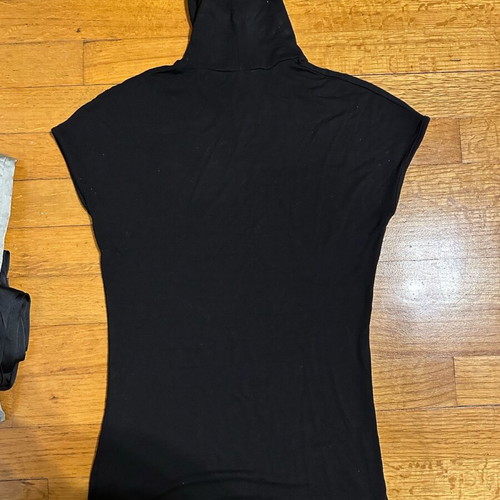 Turtleneck blouse black short sleeve like new, size S