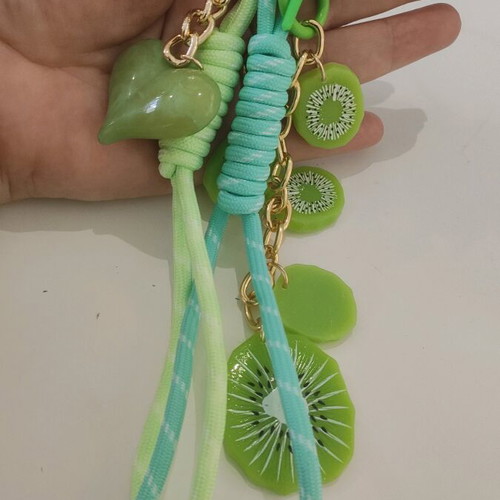 Keychain with kiwis new, green