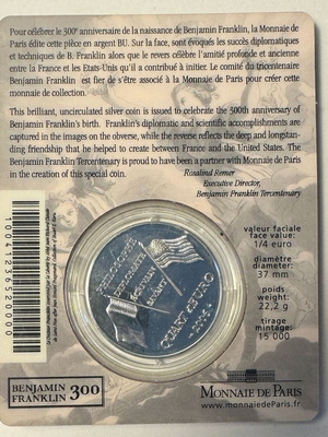 Benjamin Franklin 2006 Silver Coin BU Uncirculated