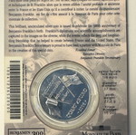 Benjamin Franklin 2006 Silver Coin BU Uncirculated