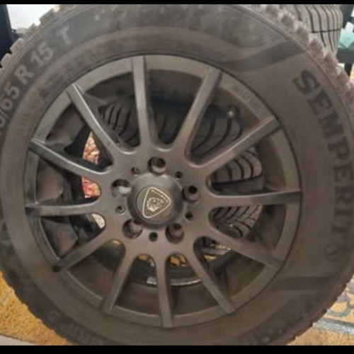 Alutec rims 15 5x112 with used winter tires in excellent condition