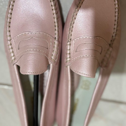 Leather moccasins new, size 34, pink