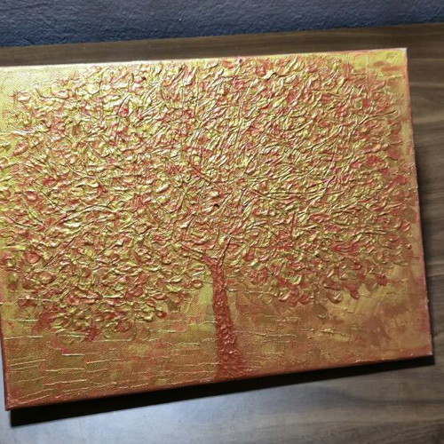 Embossed canvas painting Tree of Life like new