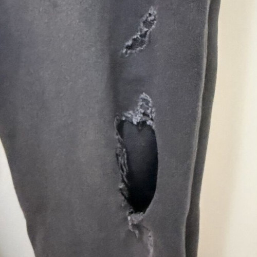 Jean SugarFree 100% cotton used with rips and faded areas, elastic waist, grey