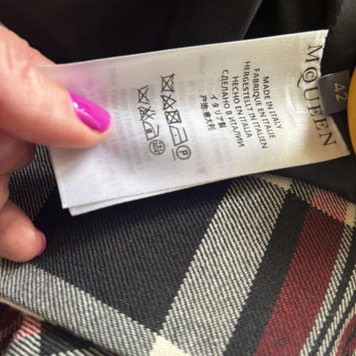Alexander McQueen Tartan Blazer and Pencil Skirt Suit Medium, New