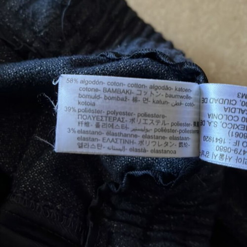 Zara women's dark blue denim-style pants like new, size S