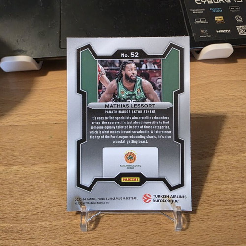Mathias Lessort Panathinaikos Panini Euroleague card like new 2023-24