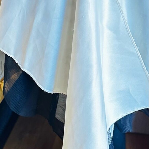 Lovely satin dress like new with sequin and bead design
