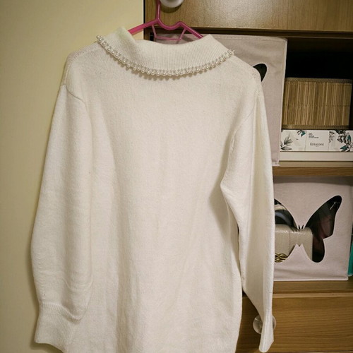 H&M knitted dress new, white, size L