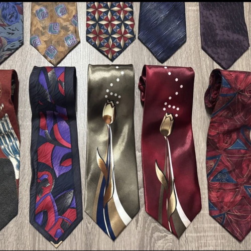 Vintage silk ties, set of 17