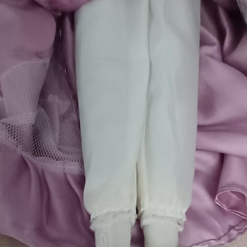 Porcelain doll with vintage dress, like new, 60 cm