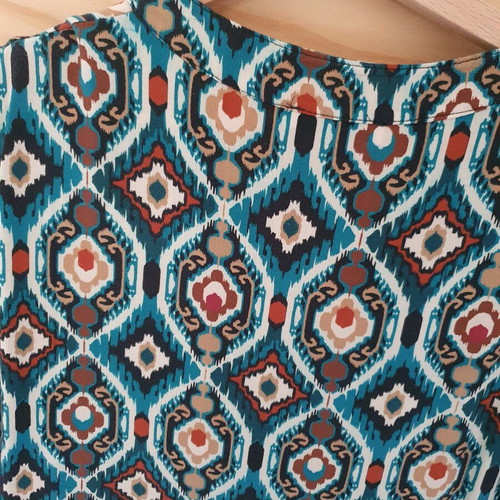Bohostyle colorful long blouse like new, size L