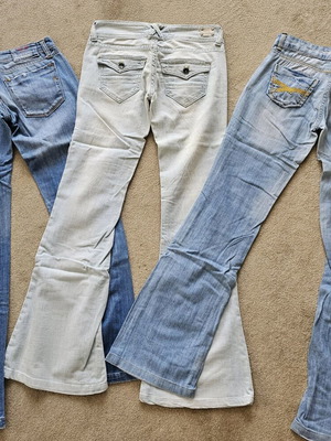Set of 3 jeans XS 34 used with Zara jacket gift