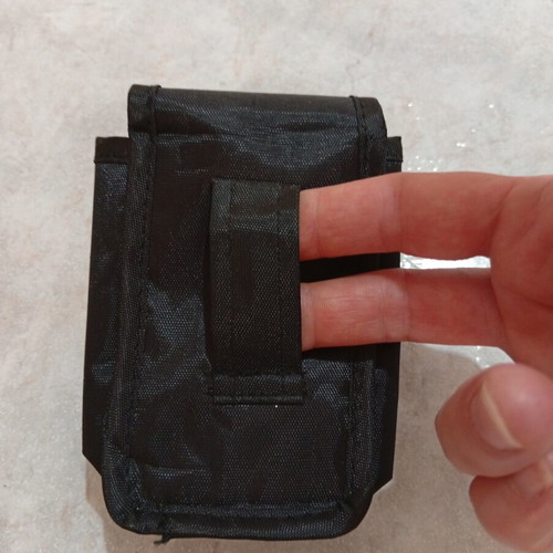 Black mini belt bag, 13x9 cm