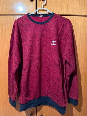 Men's burgundy fleece-lined sweatshirt new, size XXL, 100% cotton