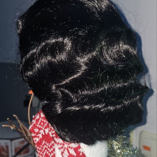 Reewes short wig new, black, 1920 style
