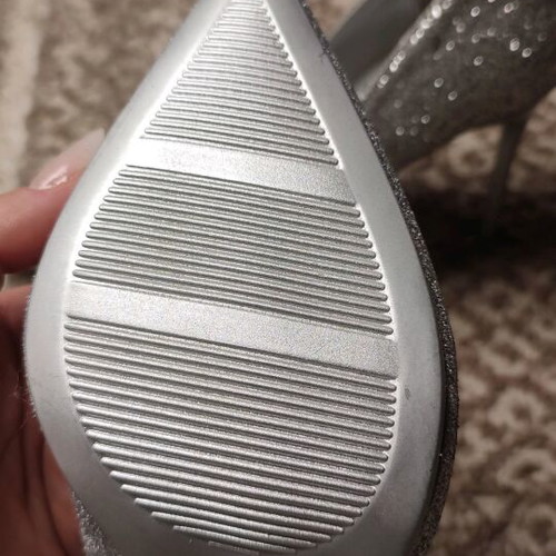 Silver glitter pumps like new, size 38, with box