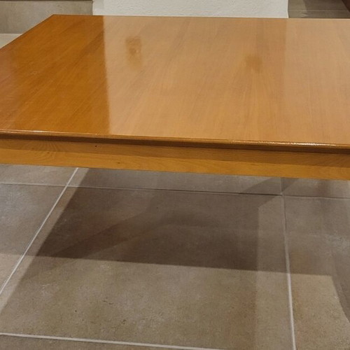 Wooden coffee table used with wear marks