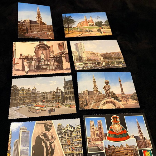 Collection of 8 vintage Brussels postcards like new