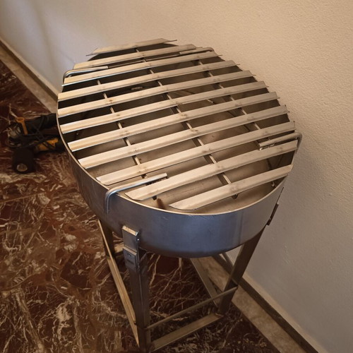 Inox Charcoal Grill New, Oval Shape, Portable and Durable