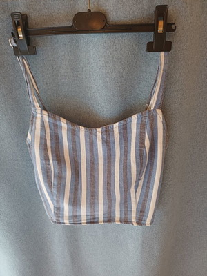 Summer striped crop top used, one size, Ble Resort Collection