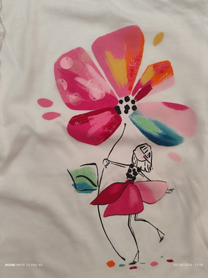 Mayoral T-shirt 104 cm like new, white and pink