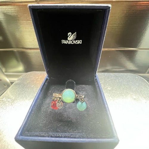 Swarovski ring like new with colorful stones