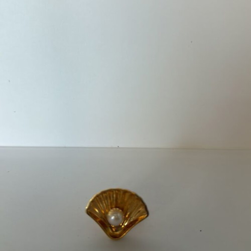 Hermina Athens ring new, gold plated with pearl
