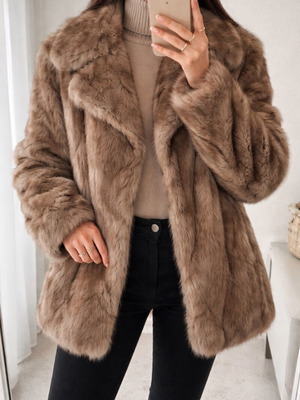 Vintage Bison Fur size Large like new, beige brown