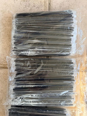 Plastic straws with plastic coating, 500 broken (frape), 500 freddo