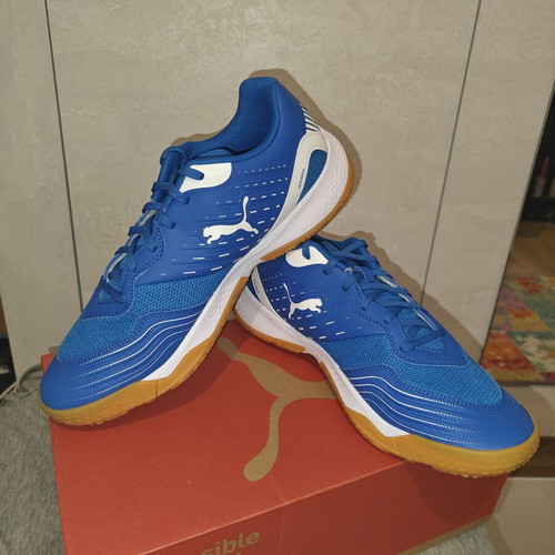 Puma Solarflash III athletic shoes new, blue with white details