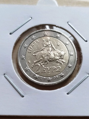 Κέρμα 2 ευρώ μεταχειρισμένο, Ελλάδα 2008