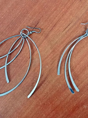 Women's earrings new, silver