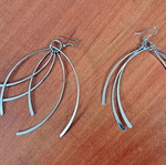 Women's earrings new, silver