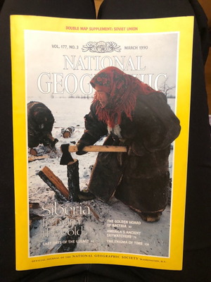 National Geographic March 1900 magazine used with double Soviet Union map