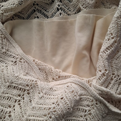 Knitted summer midi dress used, beige, sizes S-M