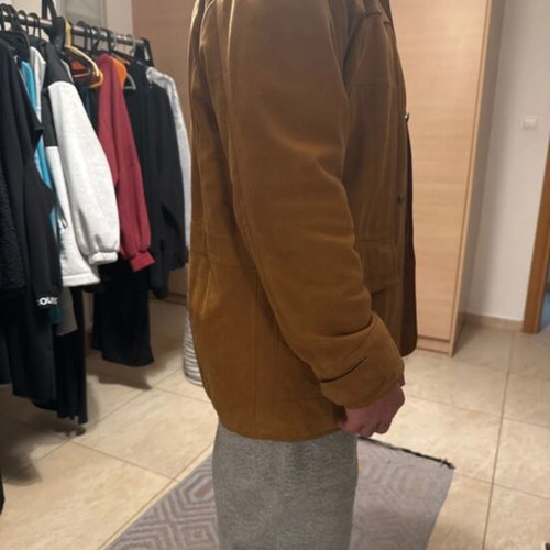 Leather Timberland jacket like new, brown, size S