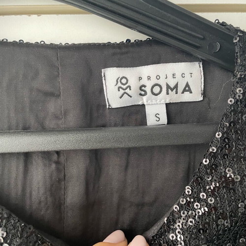 Crop top Project Soma black, like new, with sequins, size S