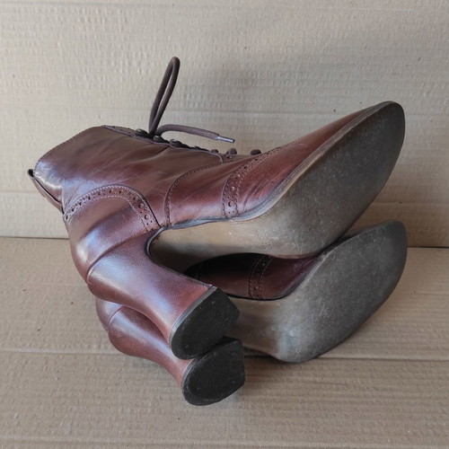 Rollini leather brown ankle boots used, size 37